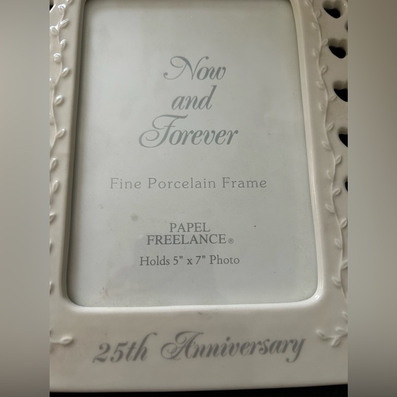 (2) Papel Freelance NowandForever 25th Wedding Anniversary 4x6 5x7 Picture Frame - Picture 10 of 10